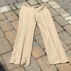 ANN TAYLOR LINED BROWN DRESS PANTS, 8 LONG